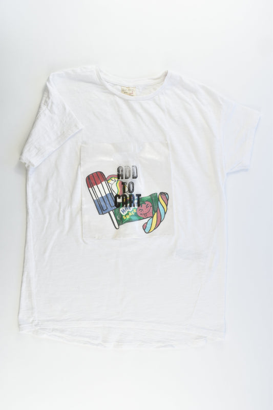 Zara Size 8 (128 cm) 'Add To Cart' Loose Fit T-shirt