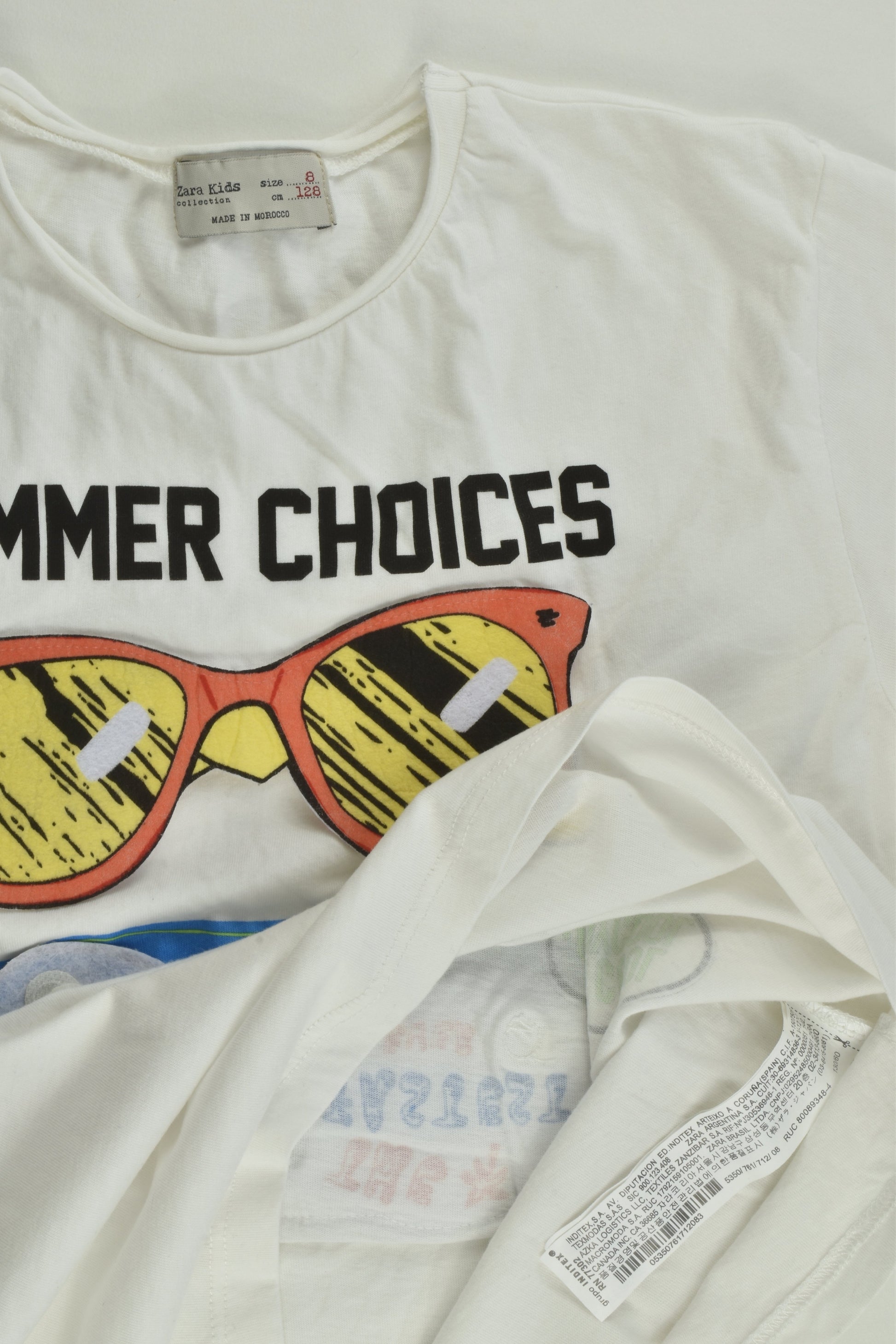 Zara Size 8 'Summer Choices' T-shirt