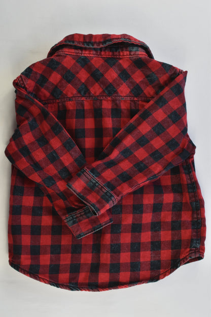 Zara Size 9/12 months (80 cm, 0-1) Checked Winter Shirt