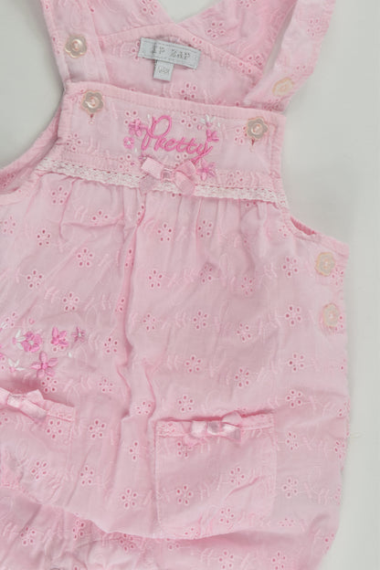 Zip Zap (Spain) Size 00 (6 months, 68 cm) Lace Short Overalls and T-shirt