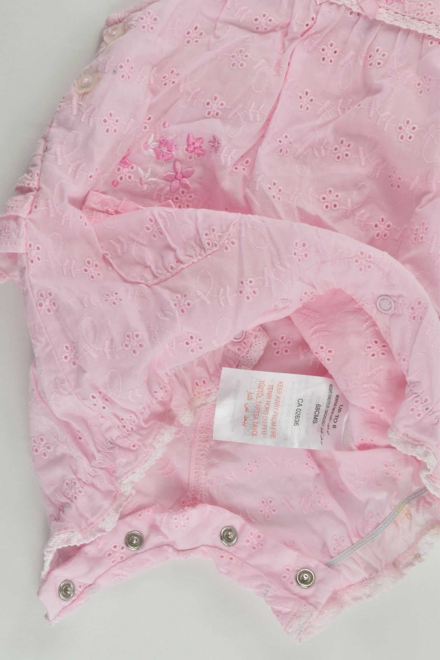 Zip Zap (Spain) Size 00 (6 months, 68 cm) Lace Short Overalls and T-shirt