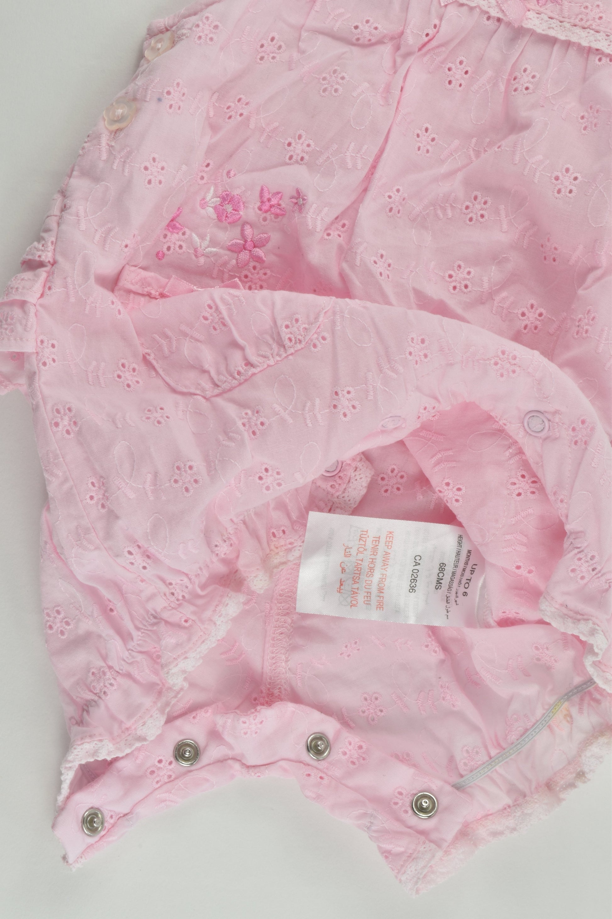 Zip Zap (Spain) Size 00 (6 months, 68 cm) Lace Short Overalls and T-shirt